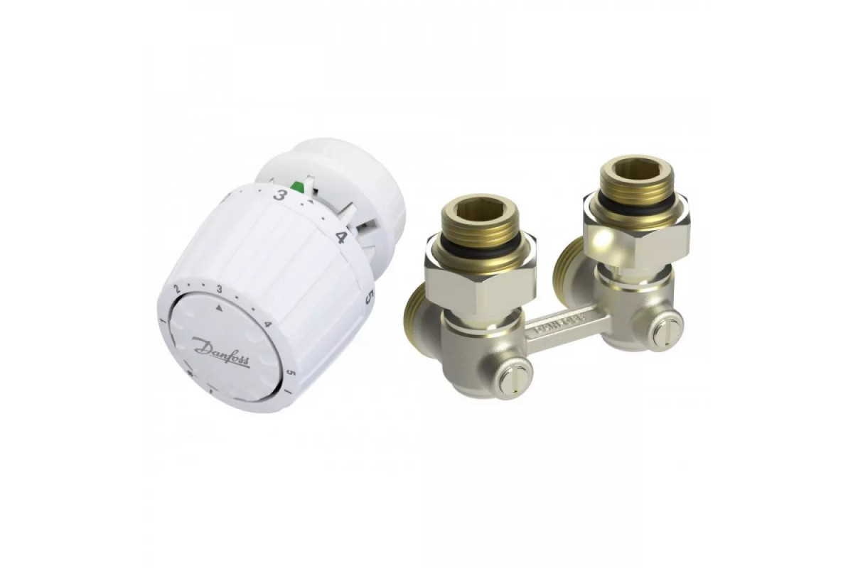 Комплект терморегулятора RLV-KB/RTR 7090 ДУ 20 | Danfoss 013G7225 Угловой