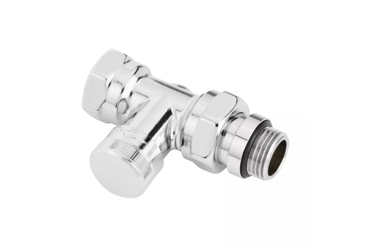 Запорный клапан RLV-CX Угловой, хромированный | Danfoss 003L0274 ДУ 15