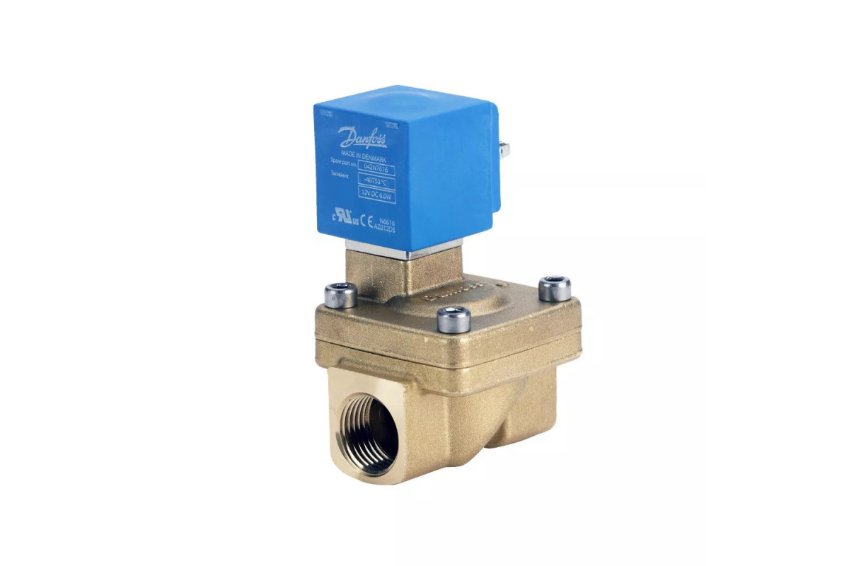 Danfoss EV220W Клапан электромагнитный нормально открытый Ду14 1/2 В | 042U436402