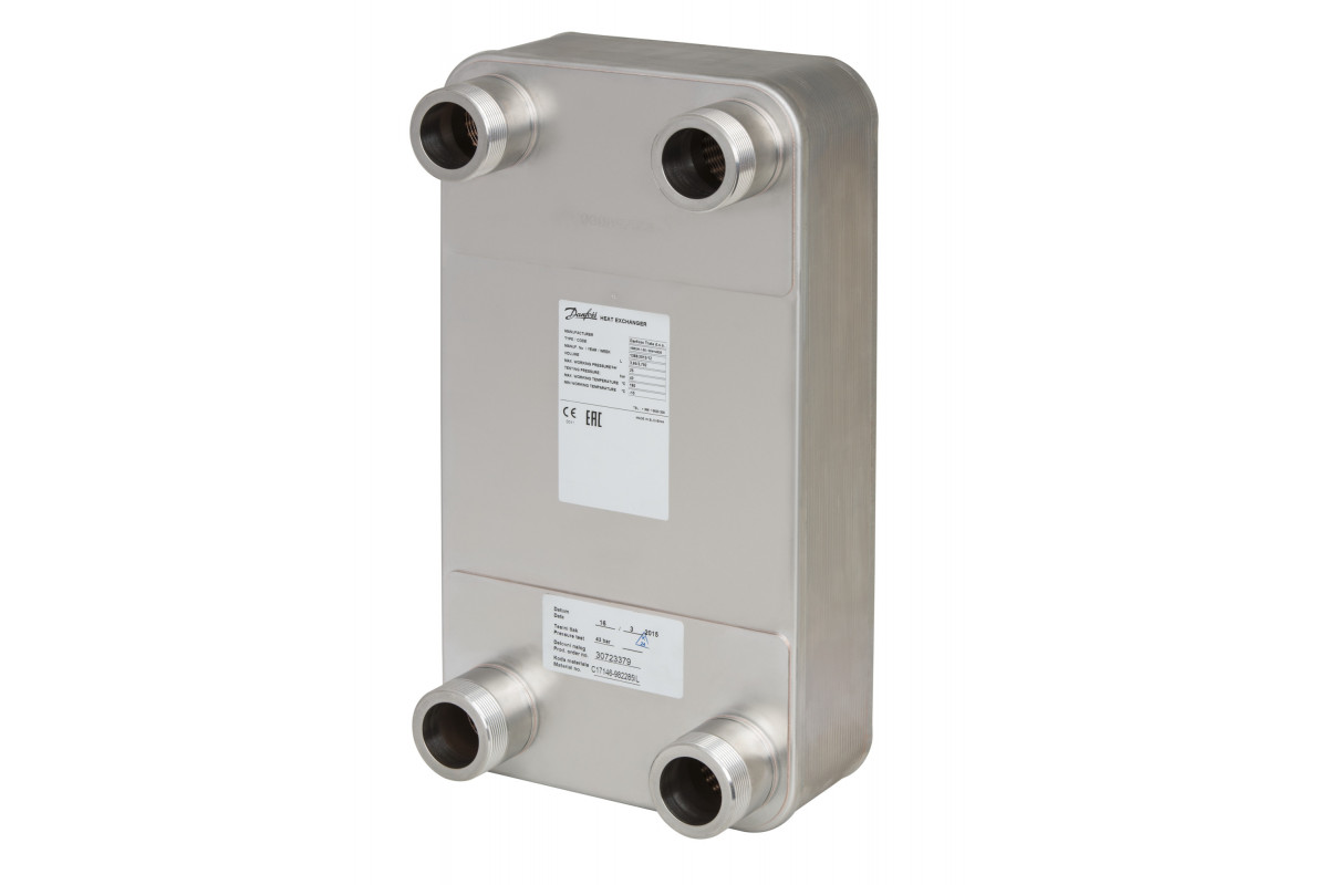 Danfoss 004H4532 — Паяный пластинчатый теплообменник XB 52M-1-120 PN25 G2