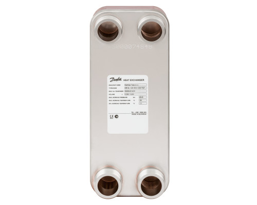 Danfoss 004H7638 — Паяный пластинчатый теплообменник XB12H-2-60/60 PN25 Паяный ТО G1