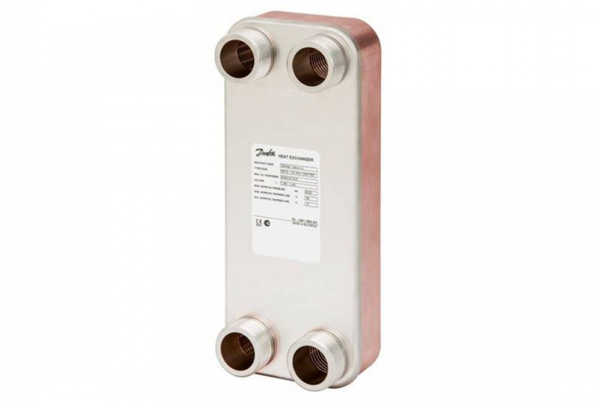 Danfoss 004H7698 — Паяный пластинчатый теплообменник XB 12H-1-100 PN25 паяный ТО G1
