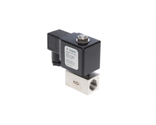 Клапан электромагнитный Ридан EV214R, Ду1,5 (G 3/8), PTFE, нормально закрытый, 0…250 бар, 220 В, 50 Гц — 032U141531R