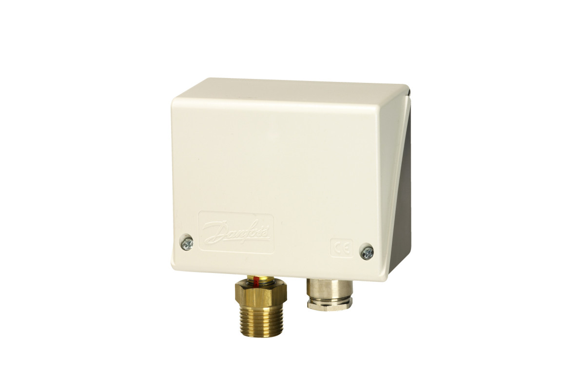 Danfoss 060-319566 — Реле давления для общепромышленного применения KPI 36, диапазон настройки уставки 2-12 бар, дифференциал 0,5-1,6 бар, присоединение G 1/2
