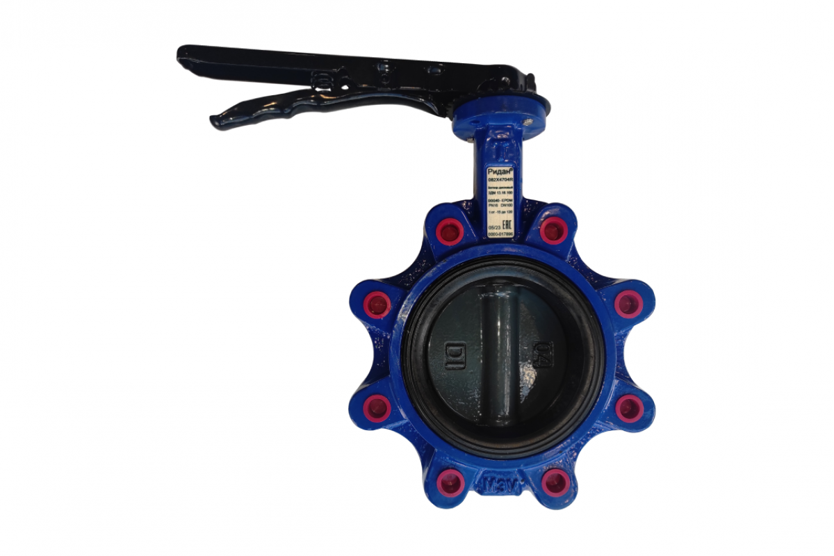 Danfoss 065B7436 — Затвор дисковый поворотный VFY-LH PN16, DN200, корпус GG25, диск — чугун GGG40, уплотнение EPDM, управление — рукоятка
