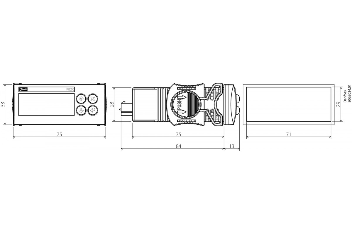 Danfoss MCX-06C контроллер программируемый | 080G0066