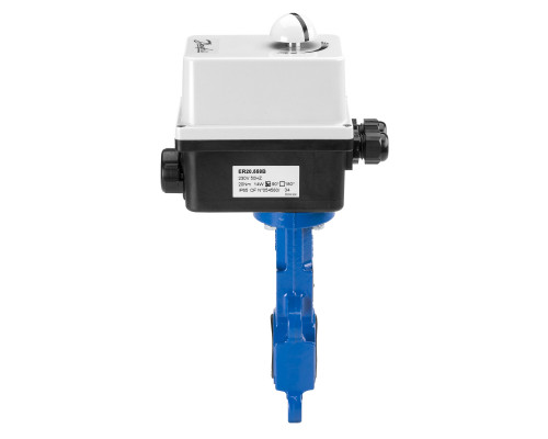 Danfoss 082G7403 — Затвор дисковый поворотный VFY-WA с центрирующими проушинами, PN16, DN100, корпус GG25, диск — чугун GGG40, уплотнение EPDM, с электроприводом AMB-Y