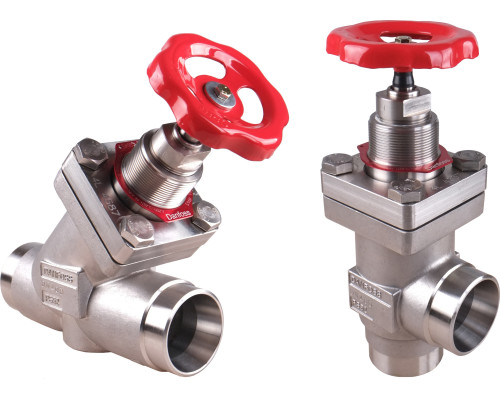 Danfoss 148B5289 — Запорный клапан SVA-S SS 15 D ANG H-WHEEL