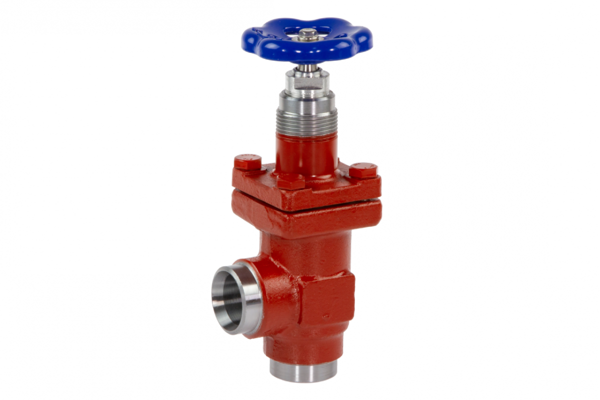 Danfoss 148B5460 — Запорный клапан SVA-L 25 A ANG H-WHEEL