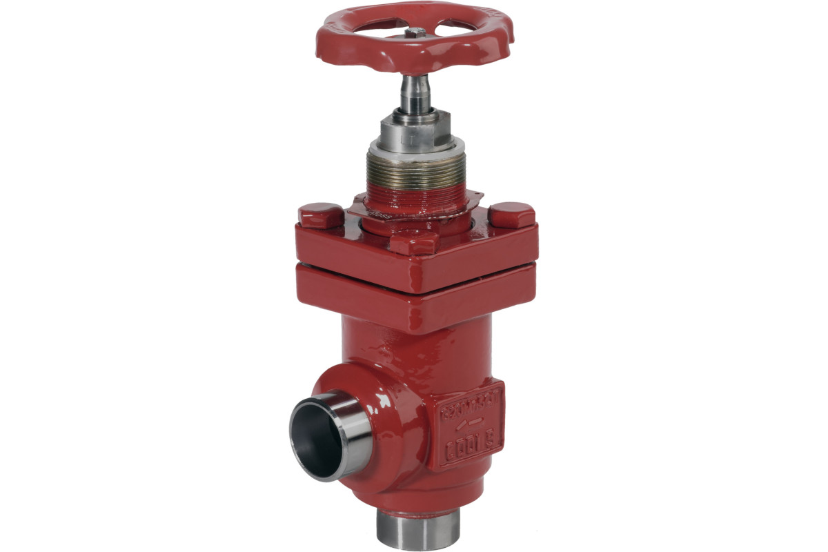 Danfoss 148B5720 — Запорный клапан SVA-S 50 A ANG H-WHEEL