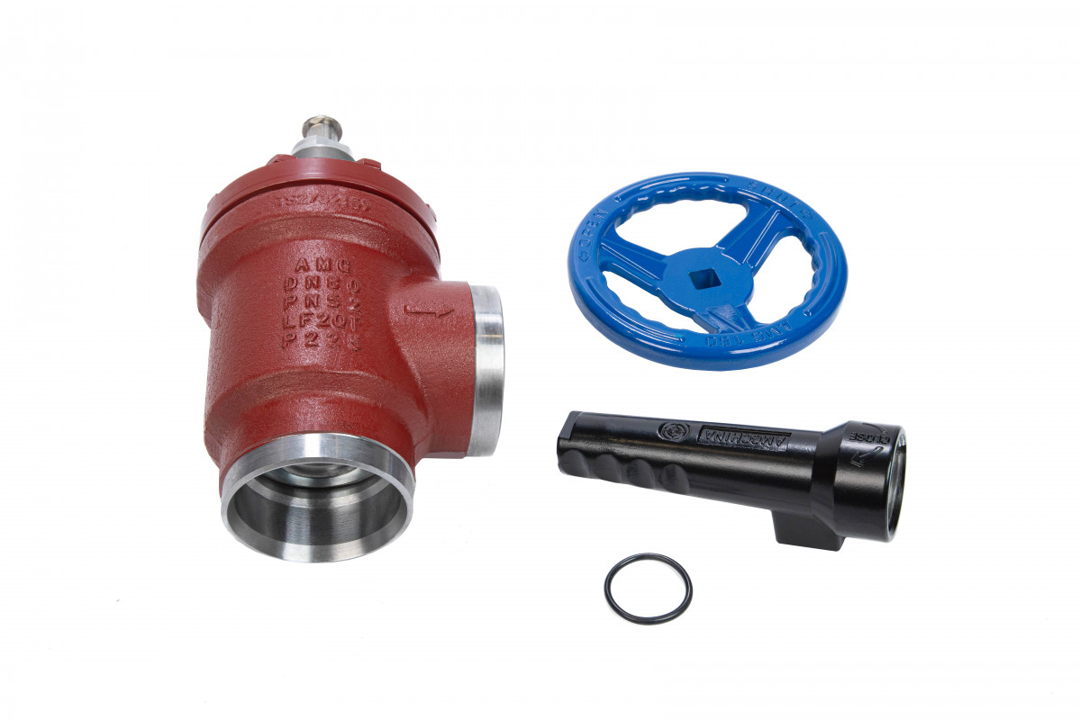 Danfoss 148B5920 — Запорный клапан SVA-S 80 A ANG H-WHEEL