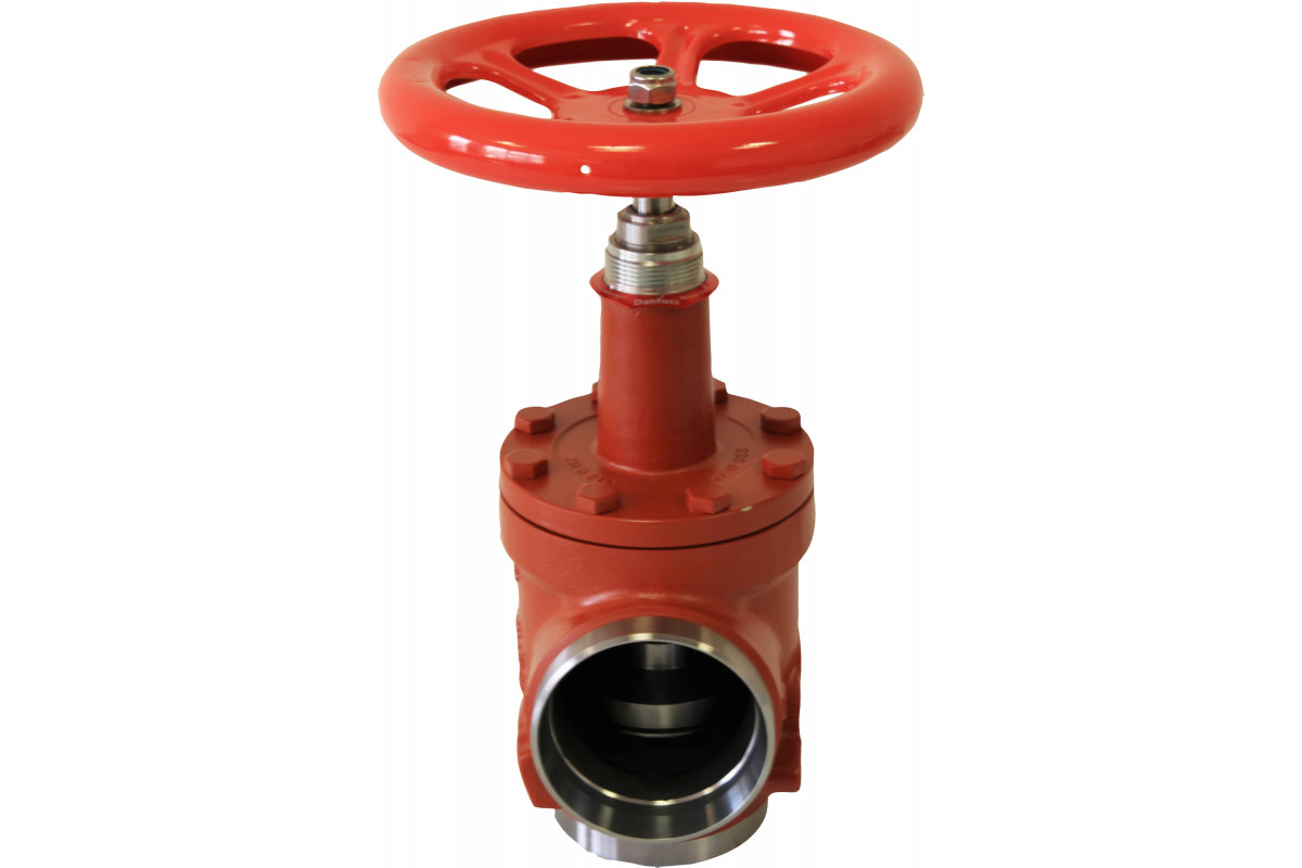 Danfoss 148B6100 — Запорный клапан SVA-S 125 D ANG H-WHEEL