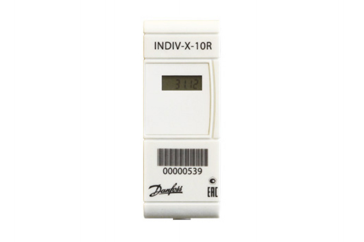 Danfoss 187F0014GR INDIV-X-10RG — распределитель радио с выносным датчиком, питание — 3-вольтовая литиевая батарея, масса — не более 75 гр