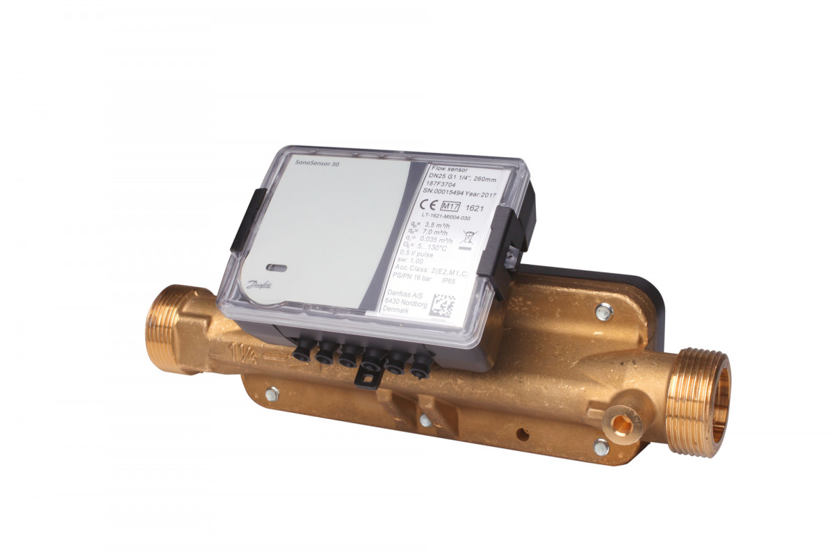 Danfoss Преобразователь расхода SonoSensor 30 (Ультразвуковой датчик)/для теплоснабжения/номинальный расход Qp10/Qi0,01/Ду40/фл/паспорт | 187F4014P